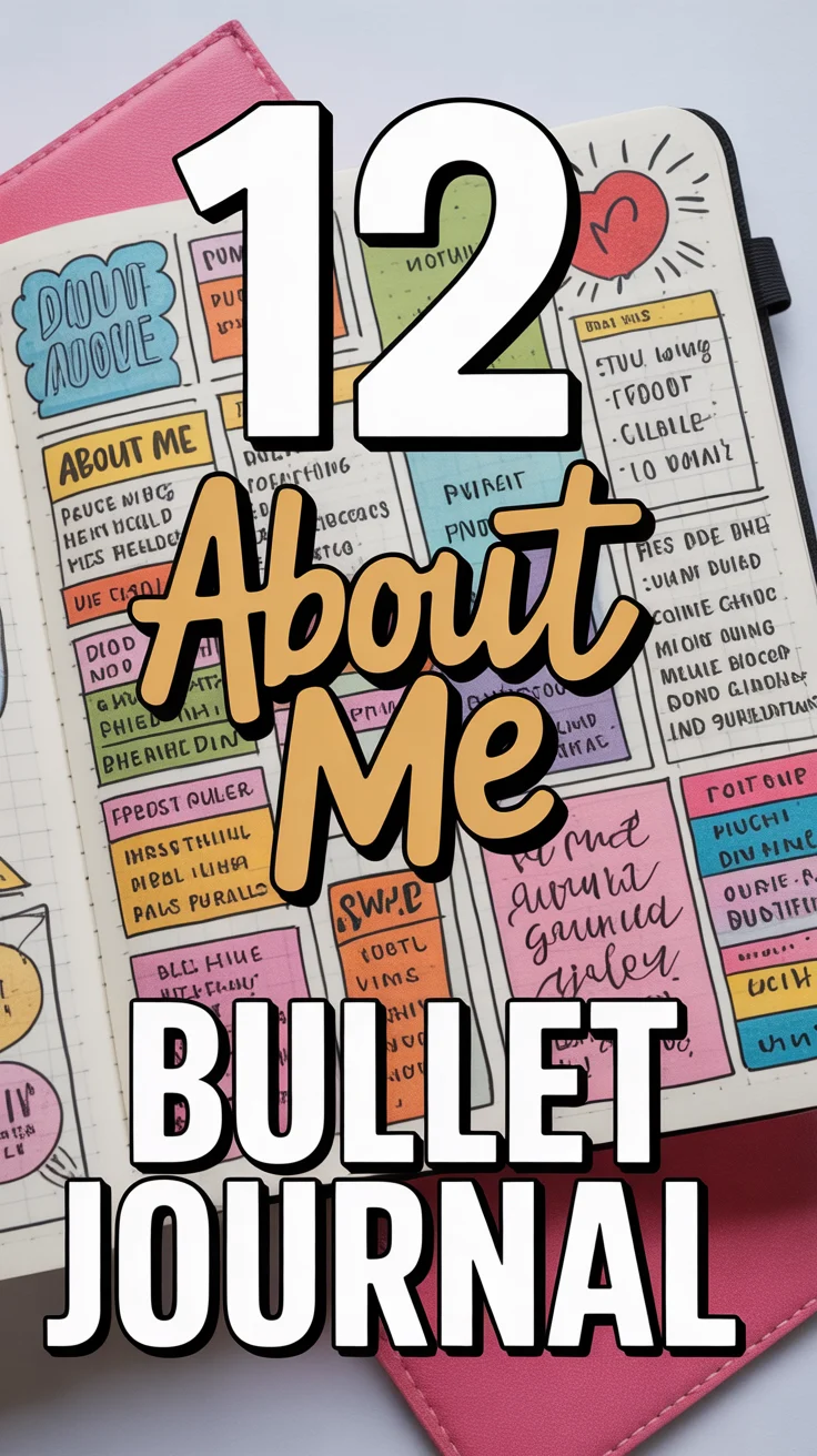 ✨ 12 About Me Bullet Journal