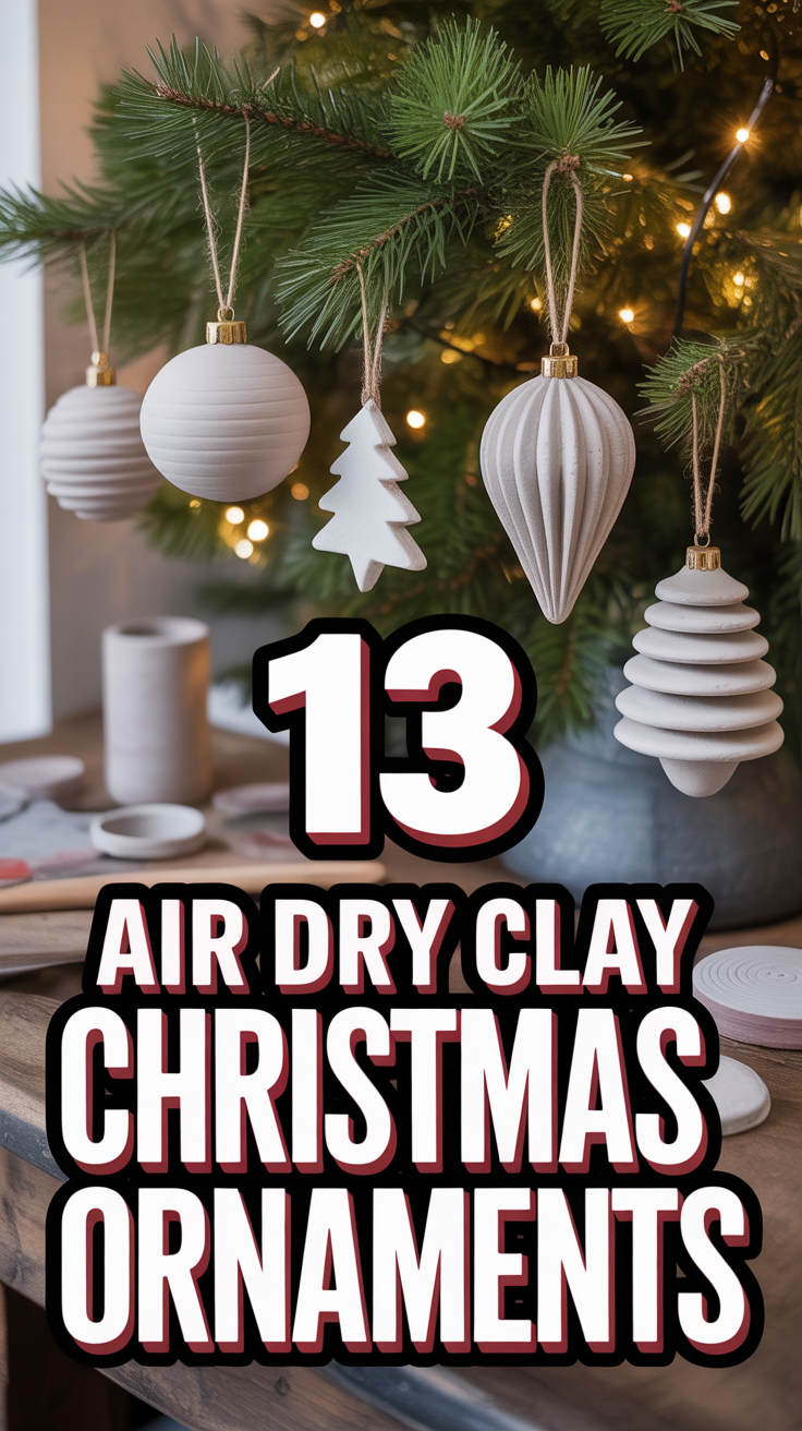 🎄 13 Air Dry Clay Christmas Ornaments
