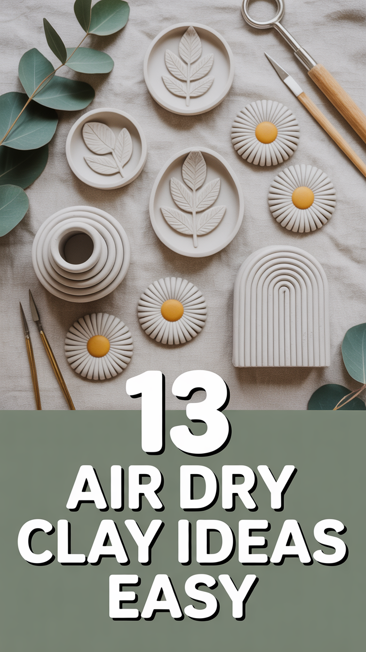 🌿 13 Air Dry Clay Ideas Easy