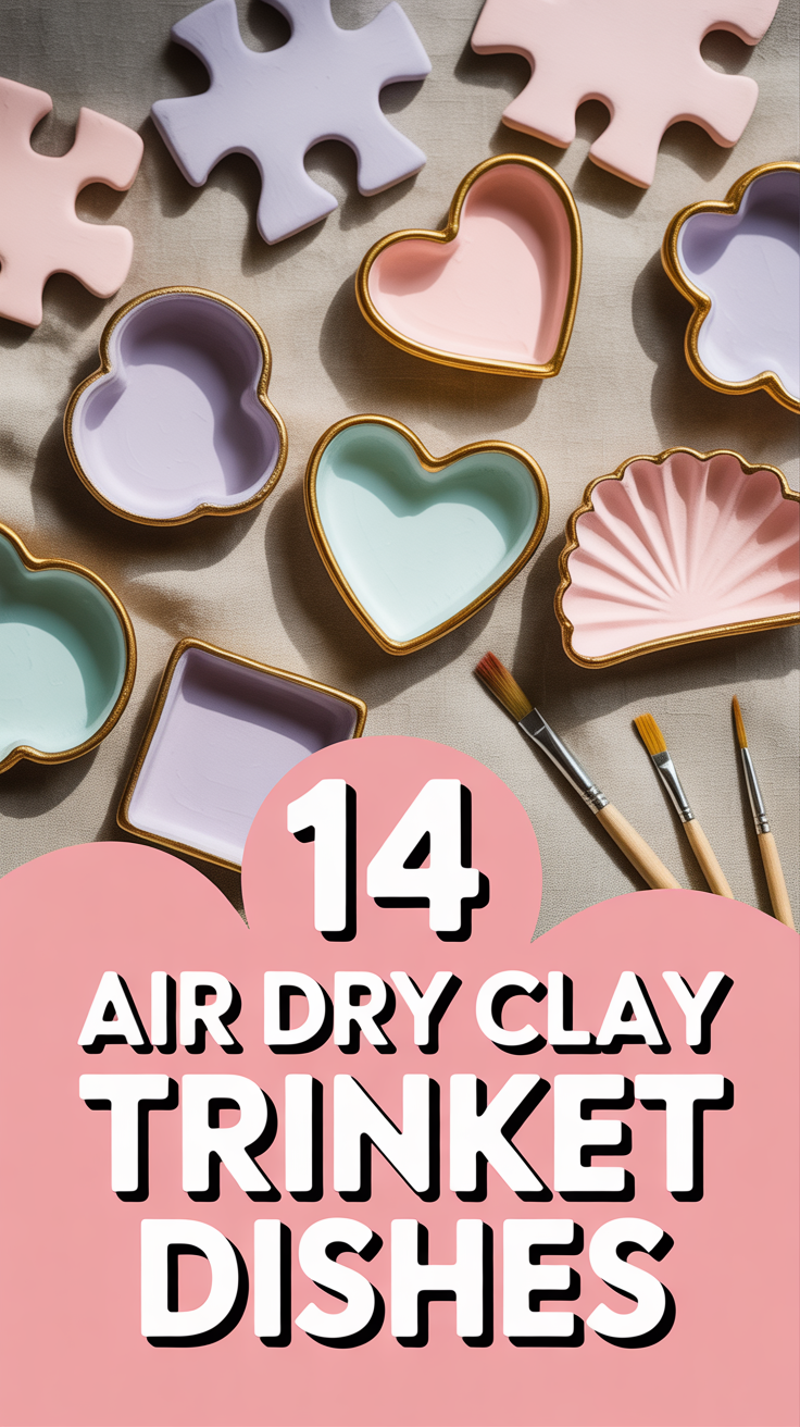 🧩 14 Air Dry Clay Trinket Dishes