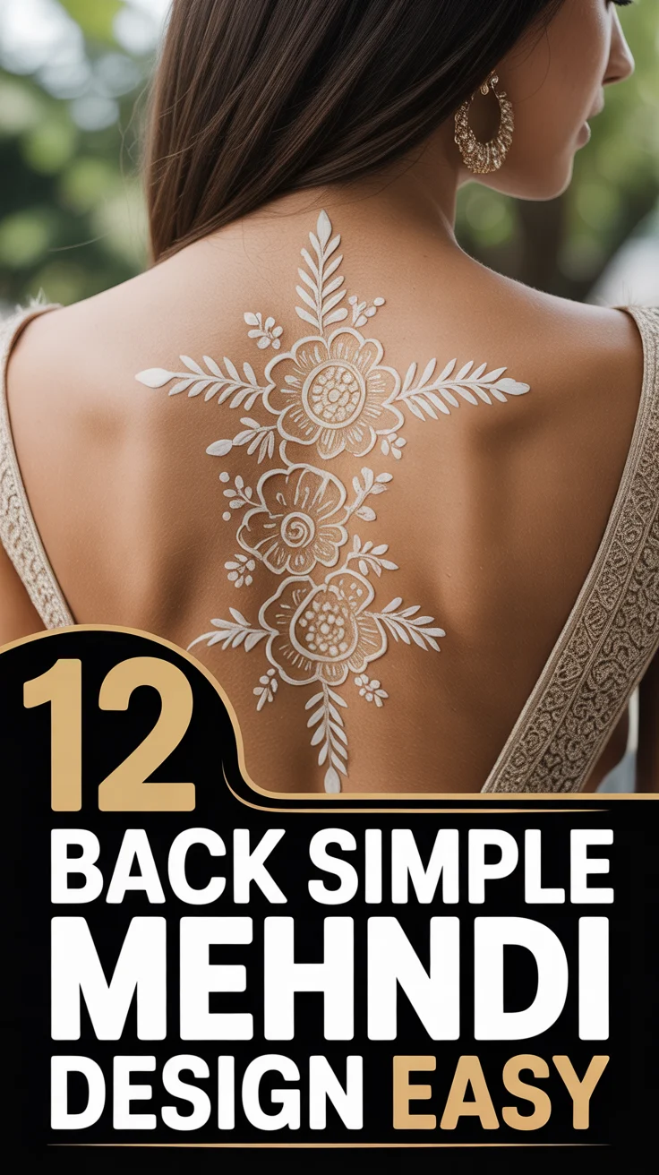 ✨ 12 Back Simple Mehndi Design Easy