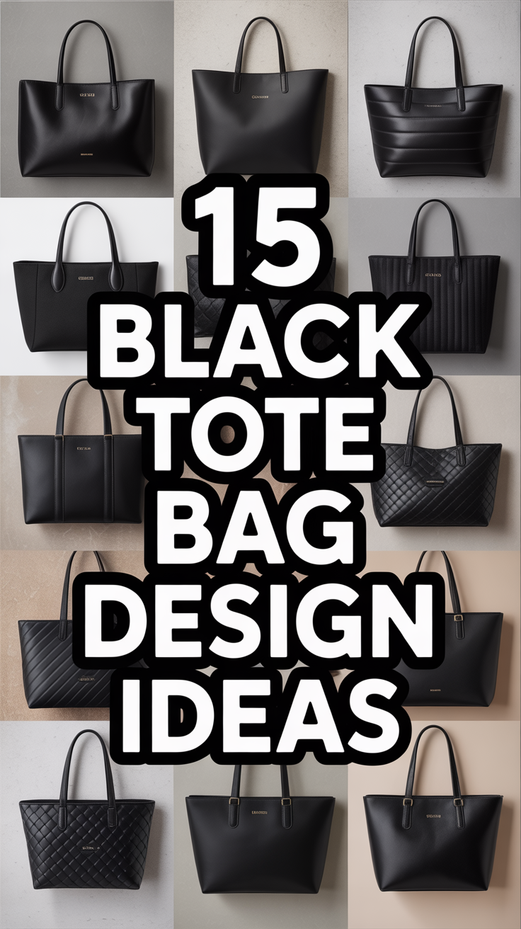 👜 15 Black Tote Bag Design Ideas