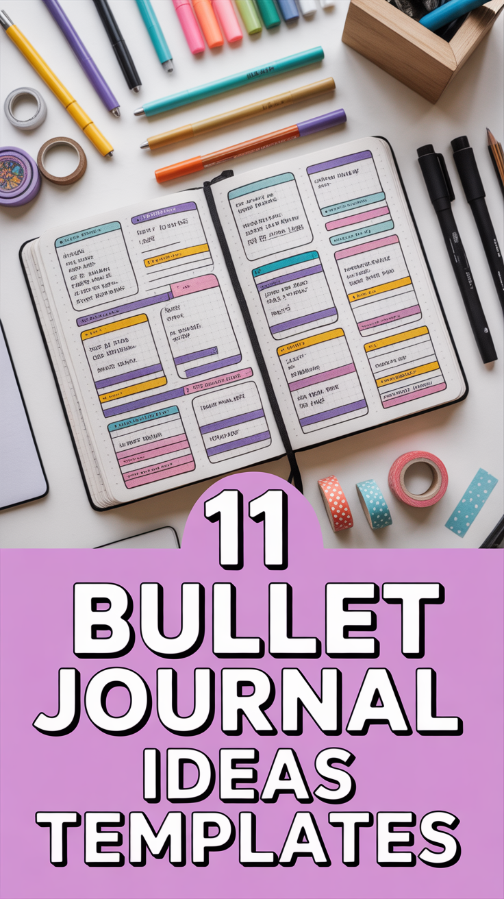 📝 11 Bullet Journal Ideas Templates
