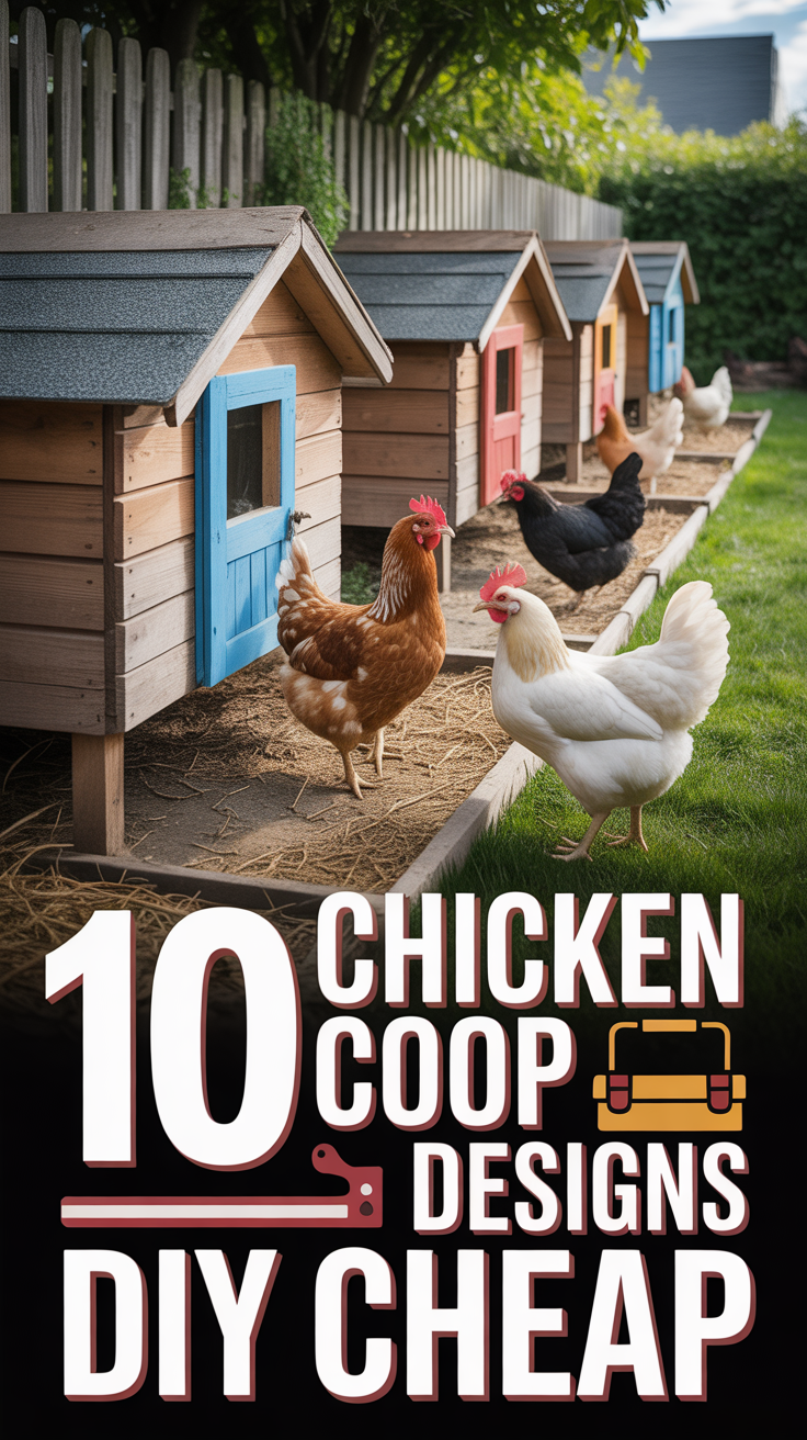 🐔 10 Chicken Coop Designs DIY Cheap