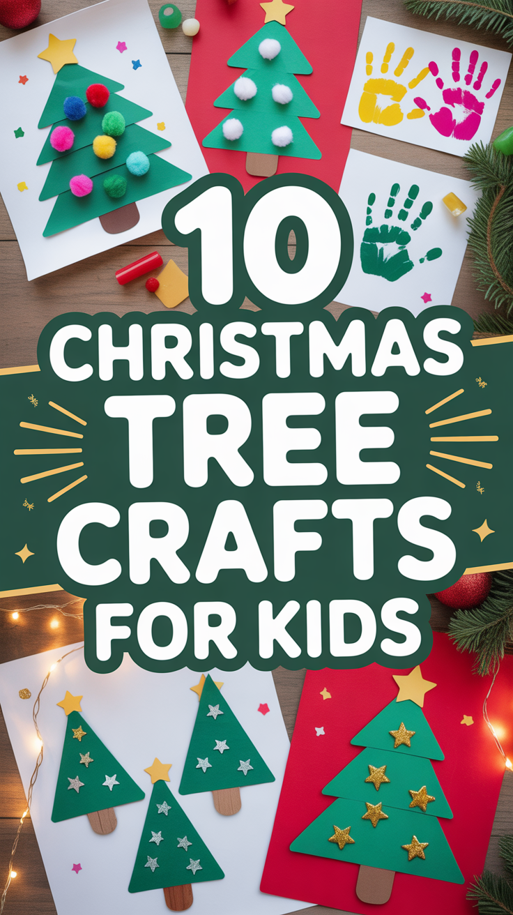 🎄 10 Christmas Tree Crafts For Kids