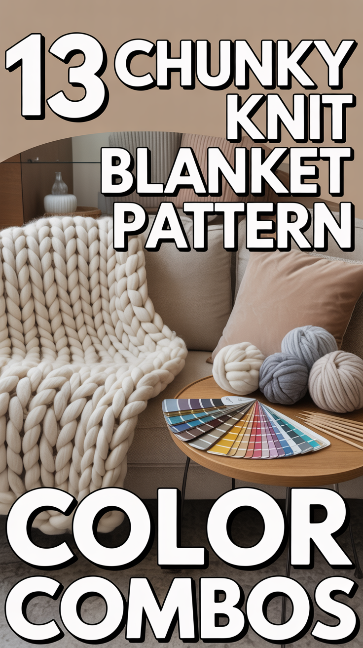 🧶 13 Chunky Knit Blanket Pattern Color Combos
