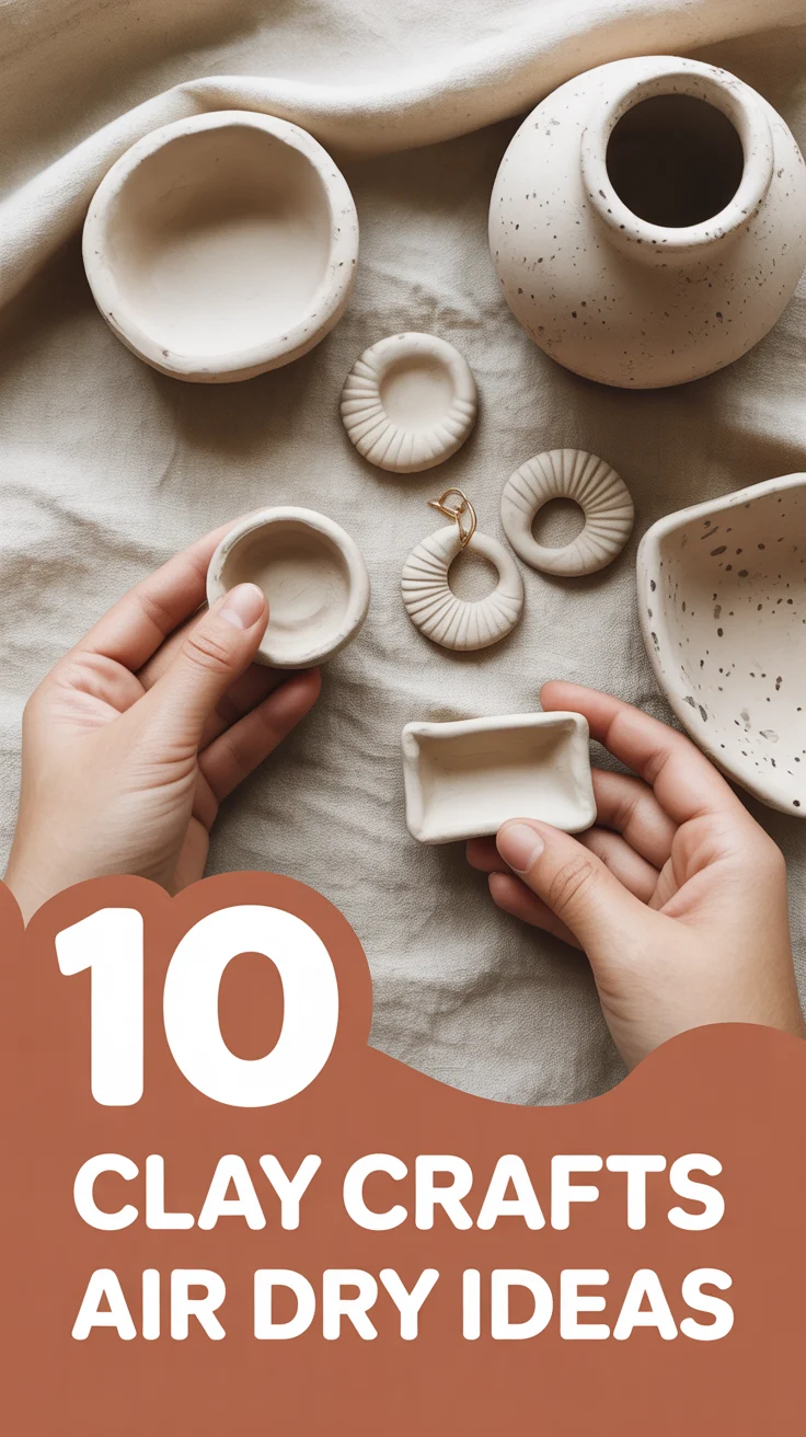 👐 10 Clay Crafts Air Dry Ideas