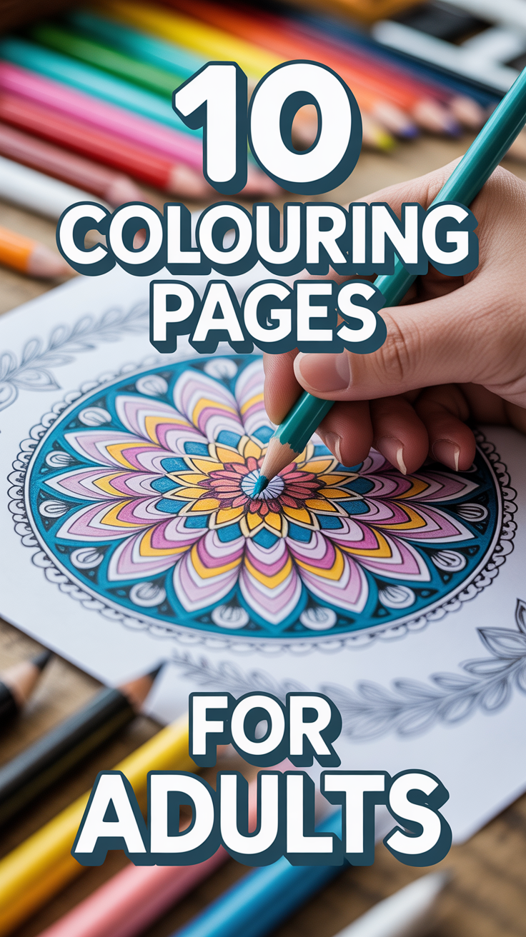 🎨 10 Colouring Pages For Adults
