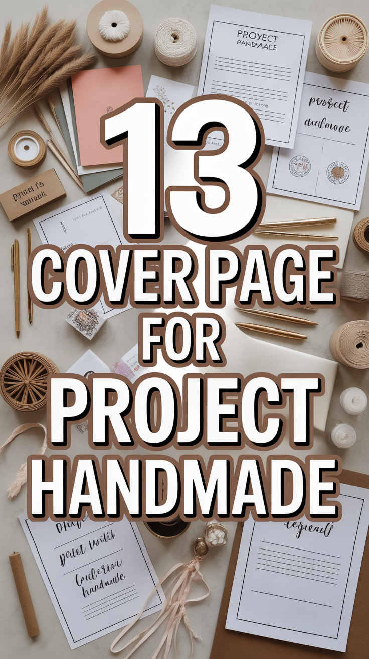 🎨 13 Cover Page For Project Handmade