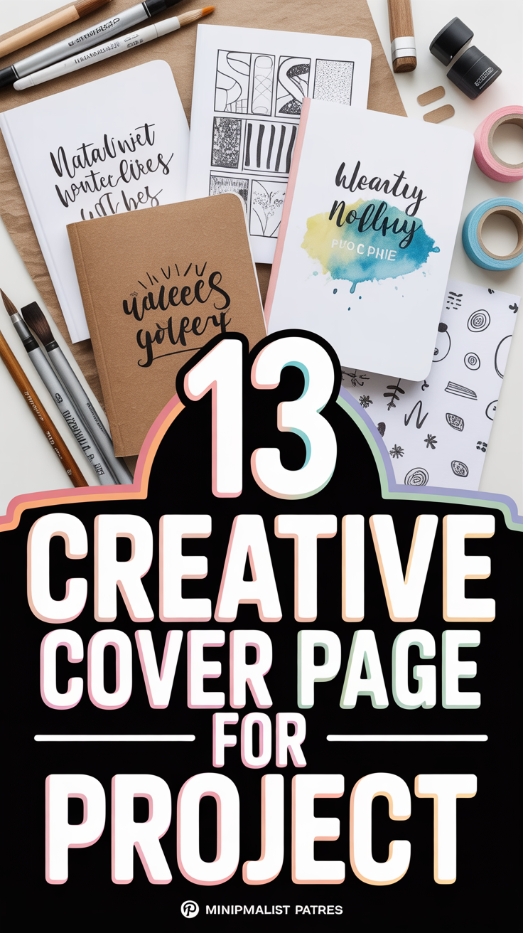 🎨 13 Creative Cover Page For Project