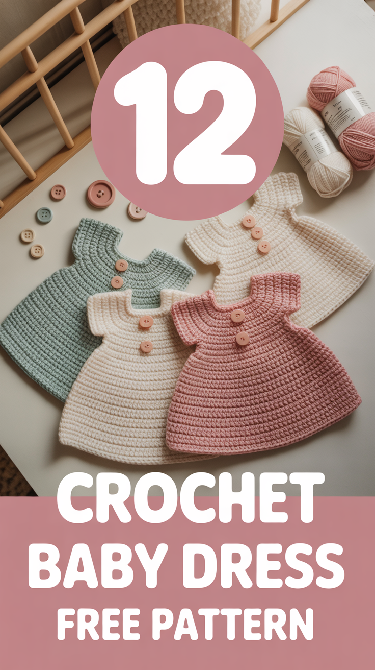 🧶 12 Crochet Baby Dress Free Pattern