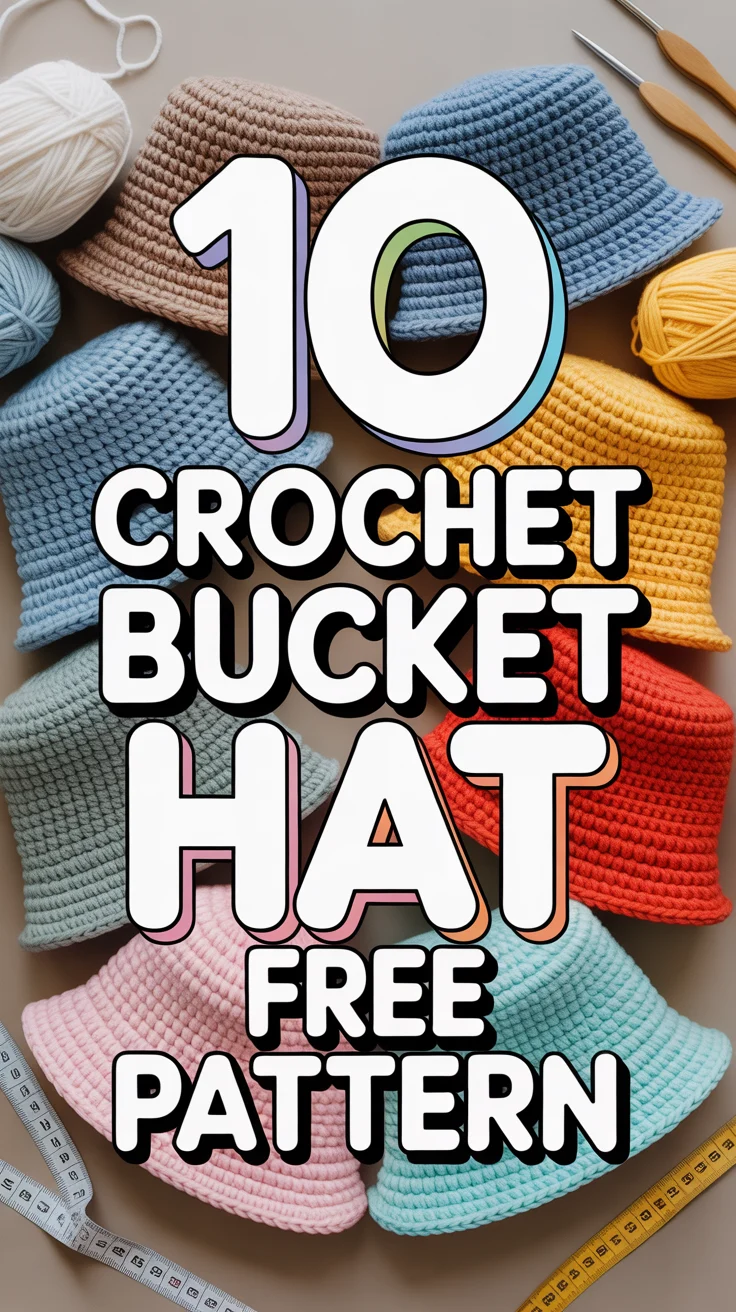 🧶 10 Crochet Bucket Hat Free Pattern