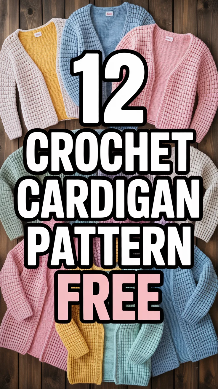 🧶 12 Crochet Cardigan Pattern Free