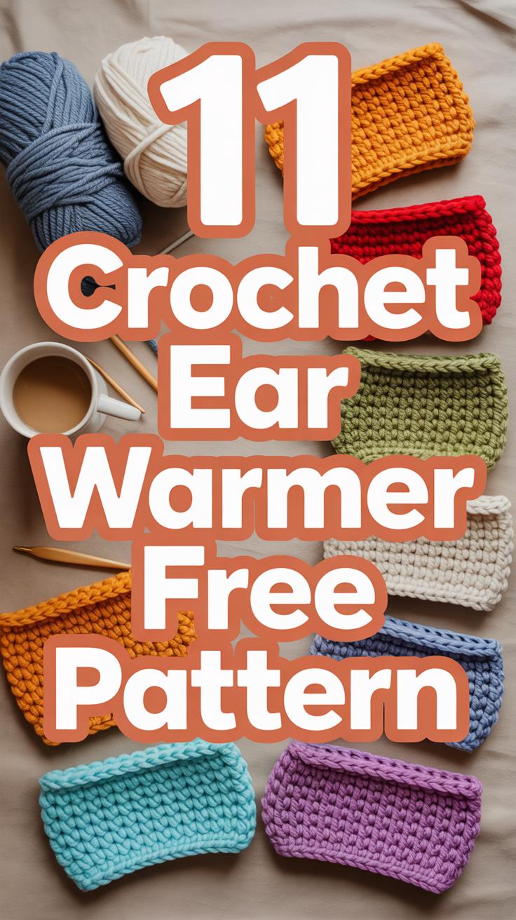🧶 11 Crochet Ear Warmer Free Pattern