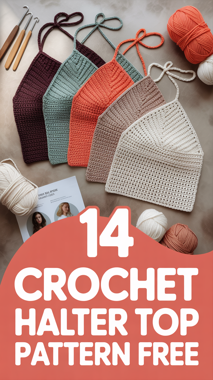 🧶 14 Crochet Halter Top Pattern Free