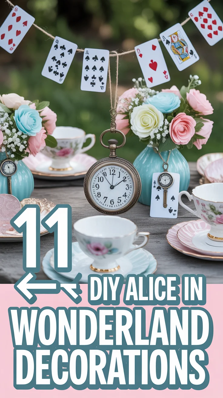 🫖 11 DIY Alice In Wonderland Decorations