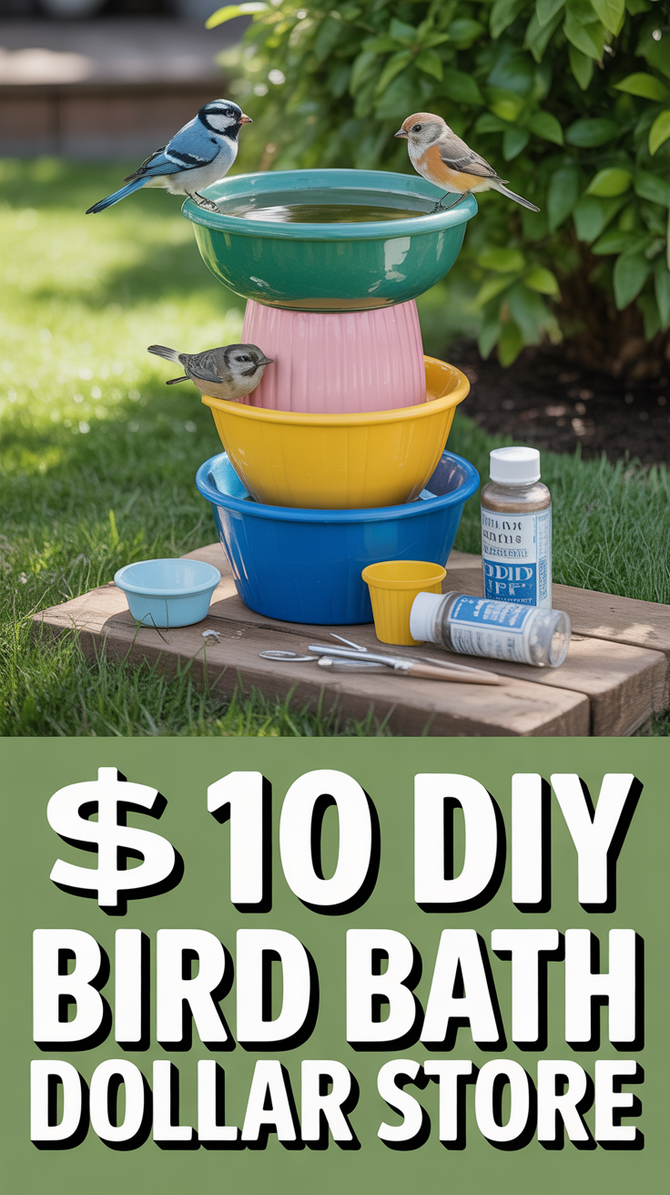 🪴 10 DIY Bird Bath Dollar Store