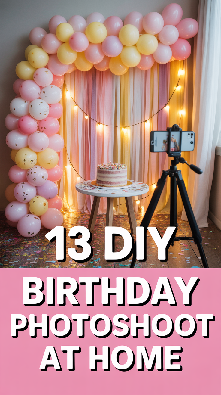 📸 13 DIY Birthday Photoshoot At Home