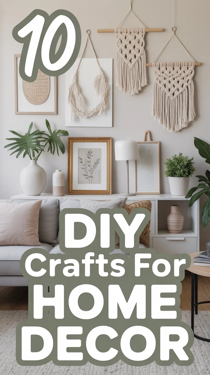 🧩 10 DIY Crafts For Home Decor