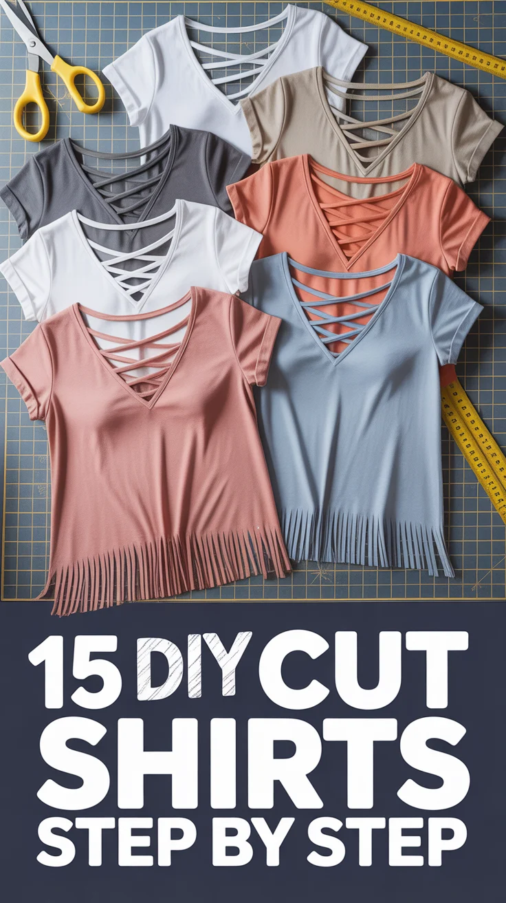 🧵 15 DIY Cut Shirts Step By Step