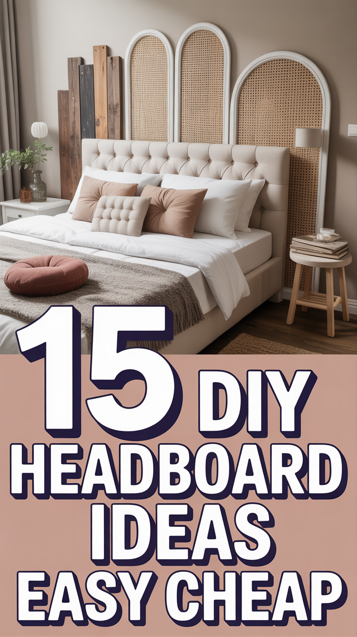🛏️ 15 DIY Headboard Ideas Easy Cheap