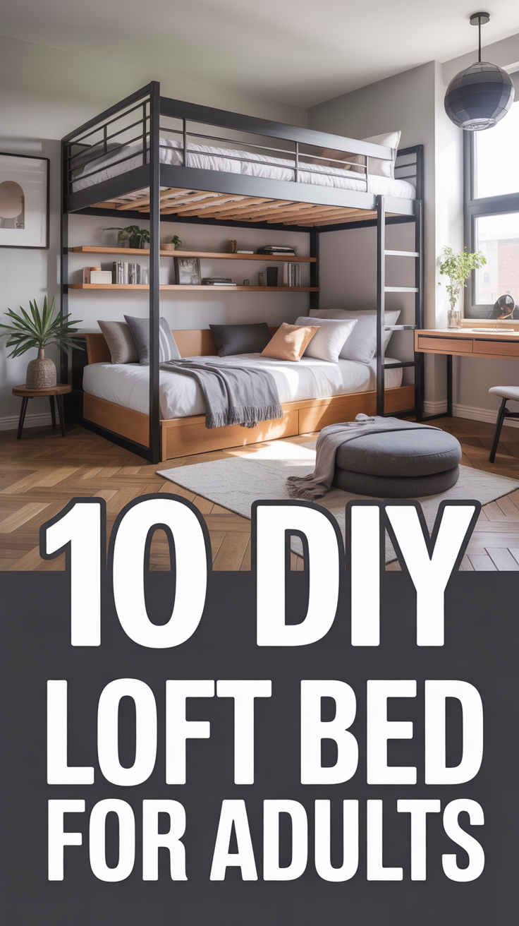 🔨 10 DIY Loft Bed For Adults
