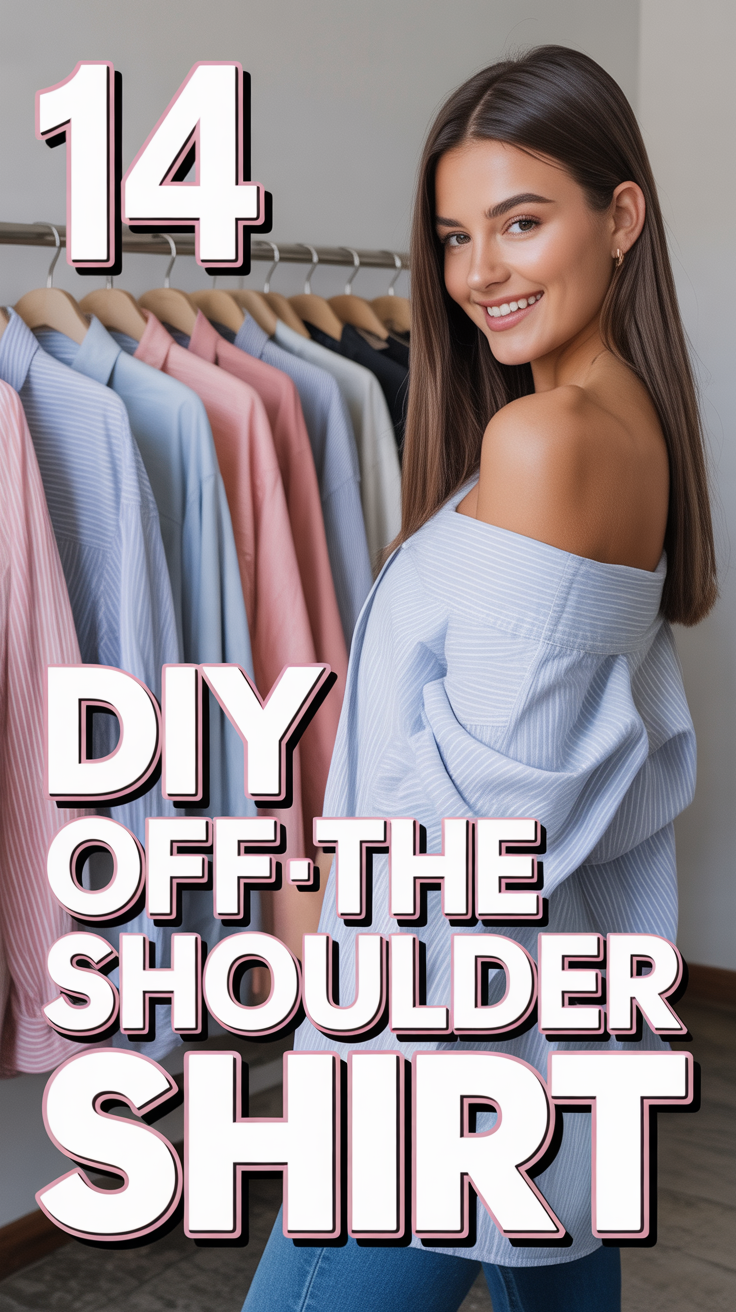 👕 14 DIY Off The Shoulder Shirt