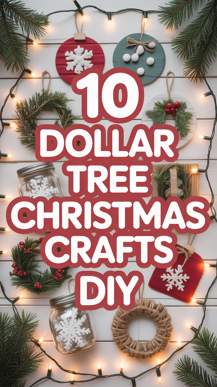 🎄 10 Dollar Tree Christmas Crafts DIY