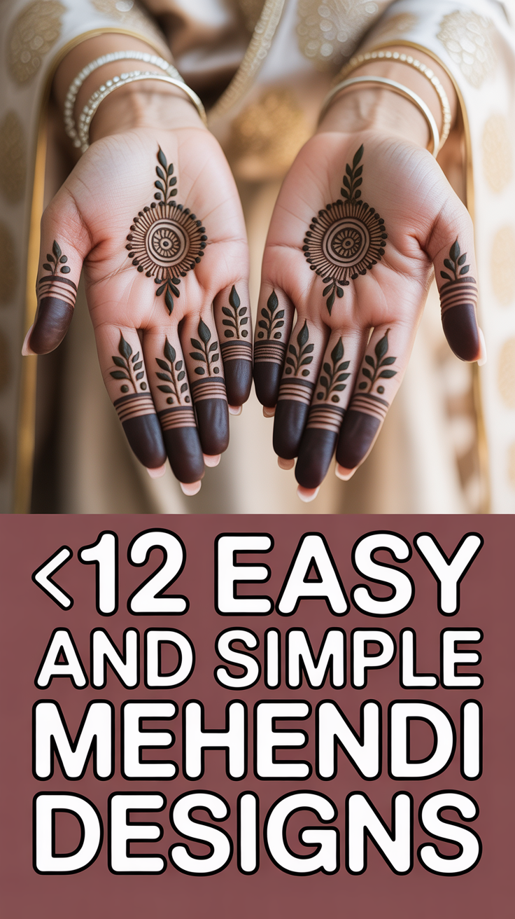 🫶 12 Easy And Simple Mehendi Designs