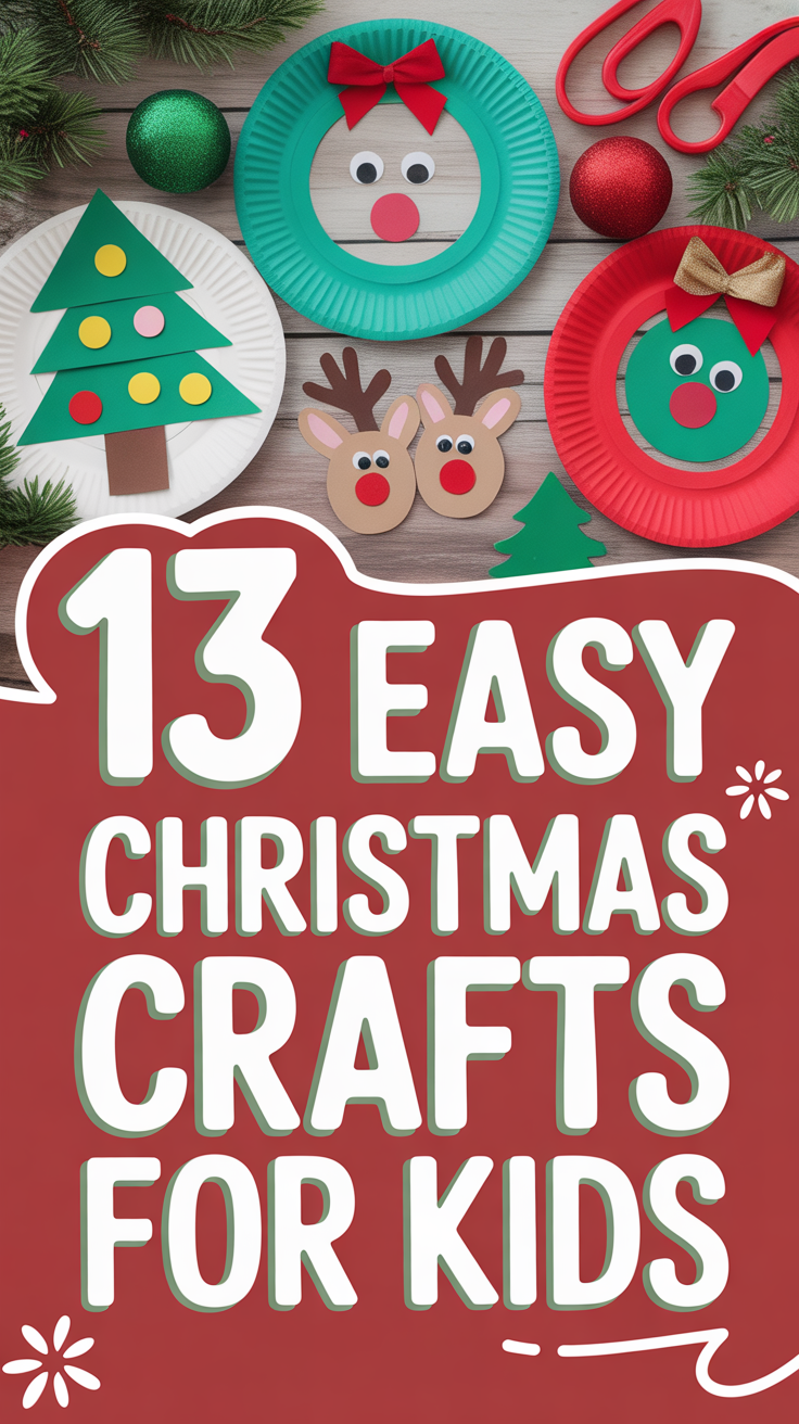 🎄 13 Easy Christmas Crafts For Kids