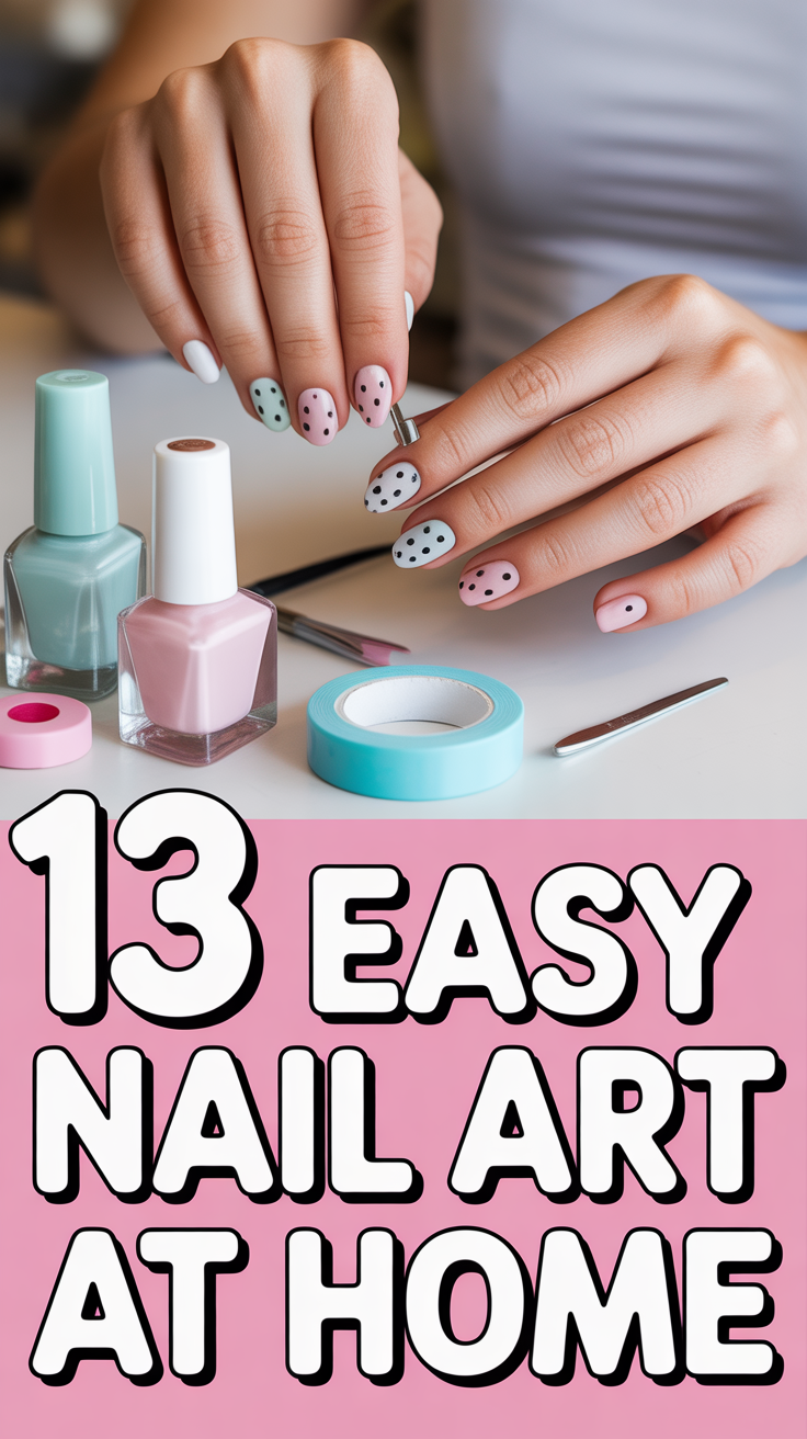 💅 13 Easy Nail Art At Home