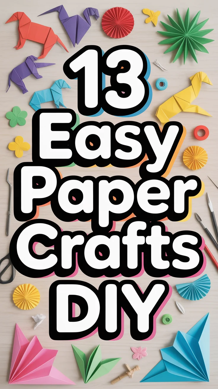 ✂️ 13 Easy Paper Crafts DIY