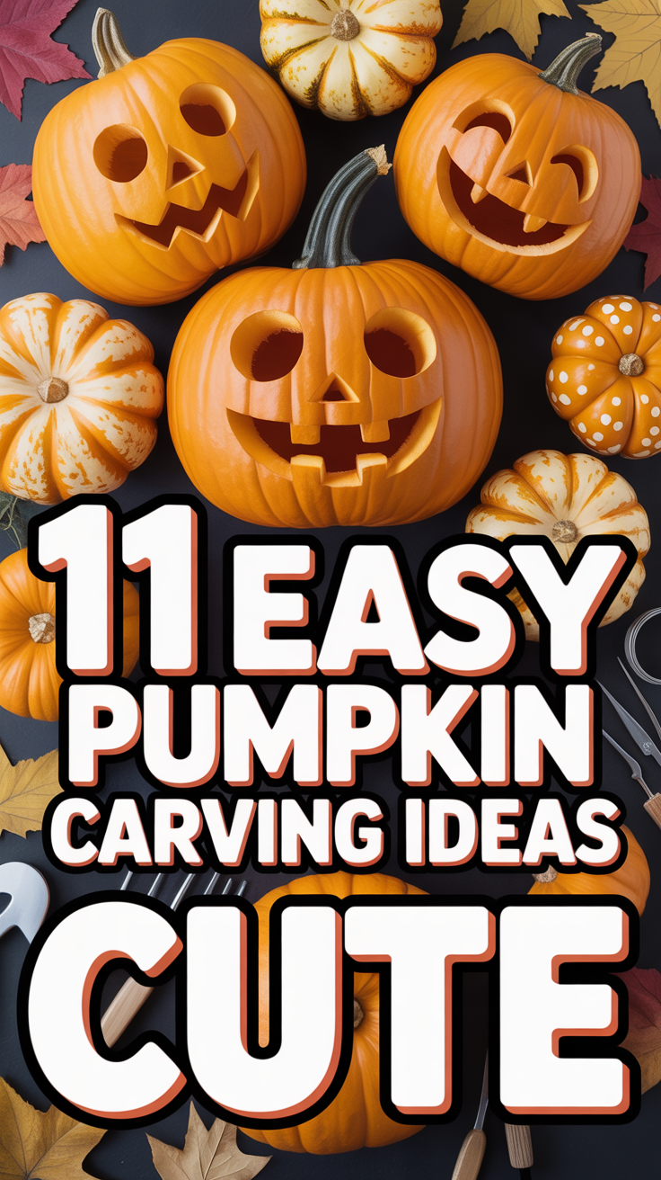 🎃 11 Easy Pumpkin Carving Ideas Cute