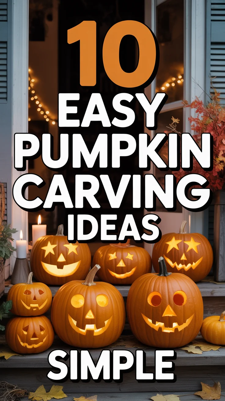 🎃 10 Easy Pumpkin Carving Ideas Simple