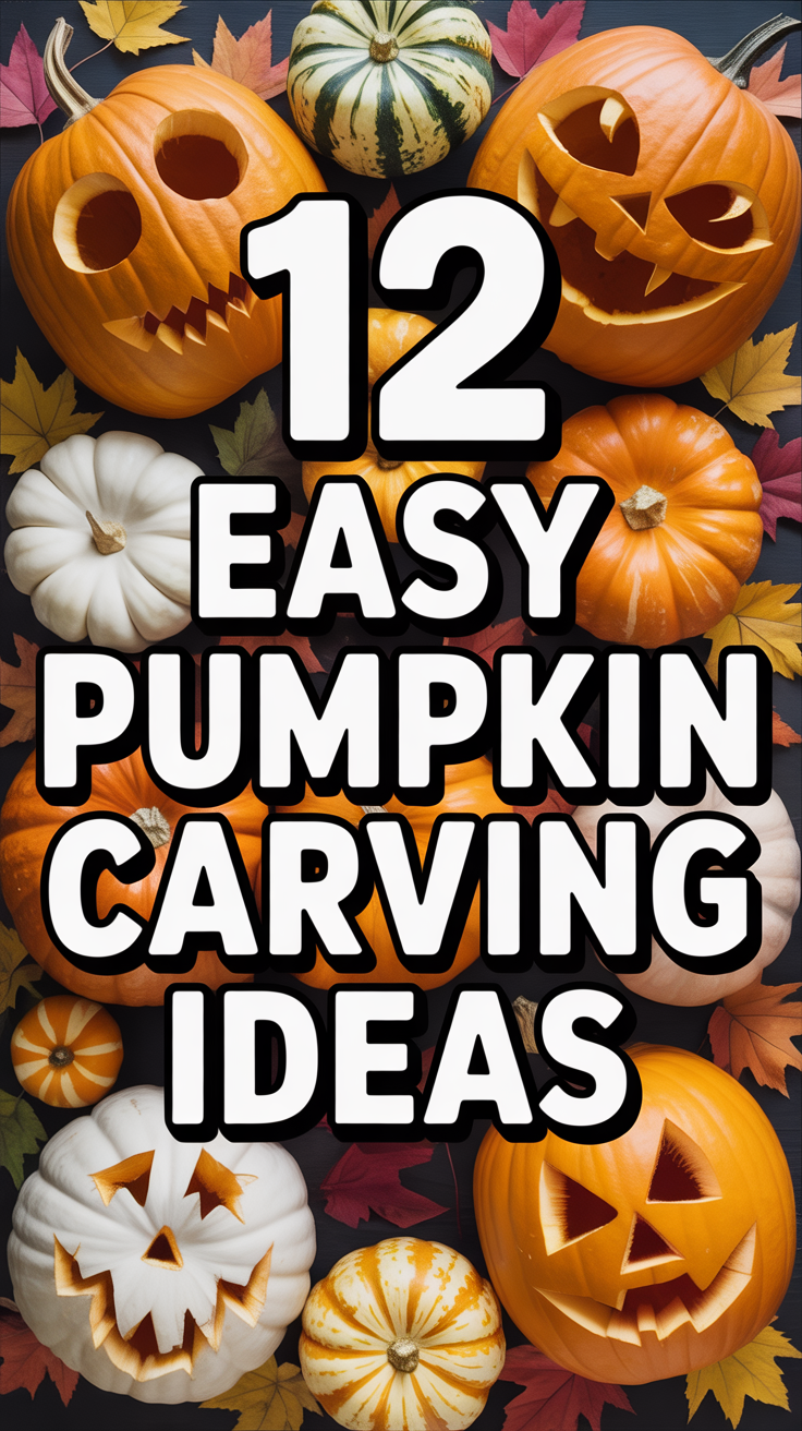 🎃 12 Easy Pumpkin Carving Ideas