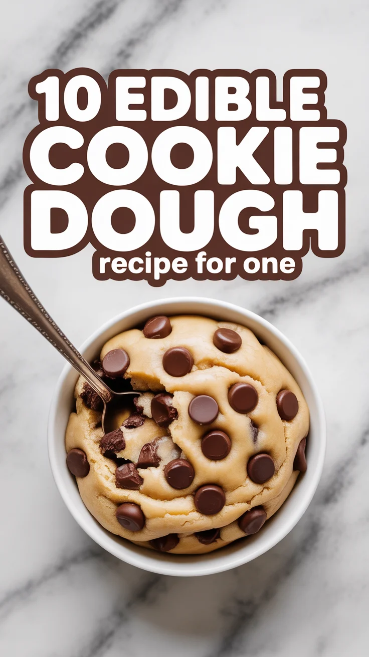 🍪 10 Edible Cookie Dough Recipe For One
