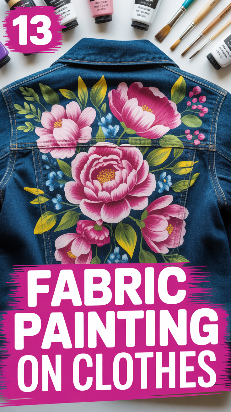 🎨 13 Fabric Painting On Clothes