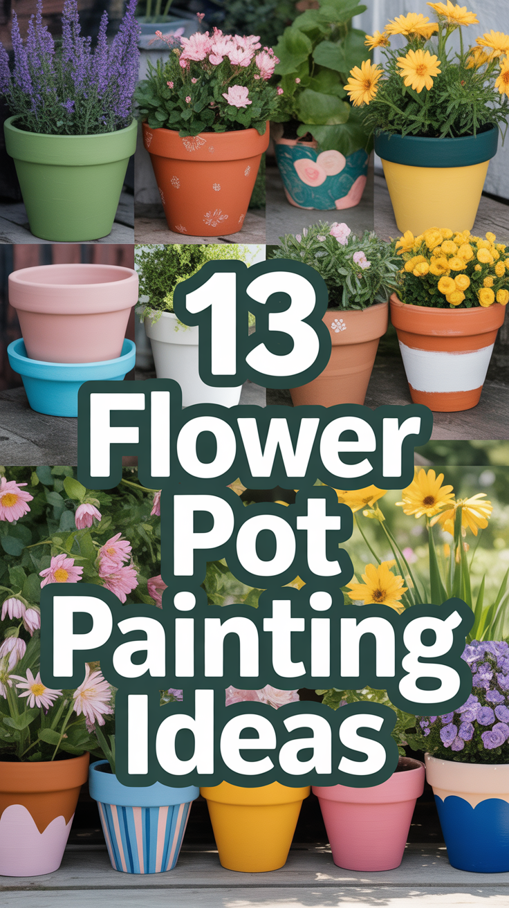 🪴 13 Flower Pot Painting Ideas