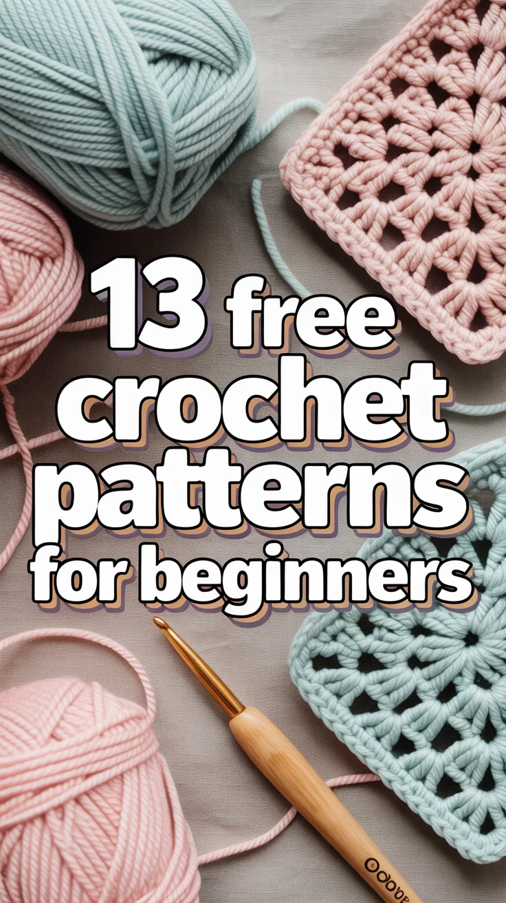 🧶 13 Free Crochet Patterns For Beginners
