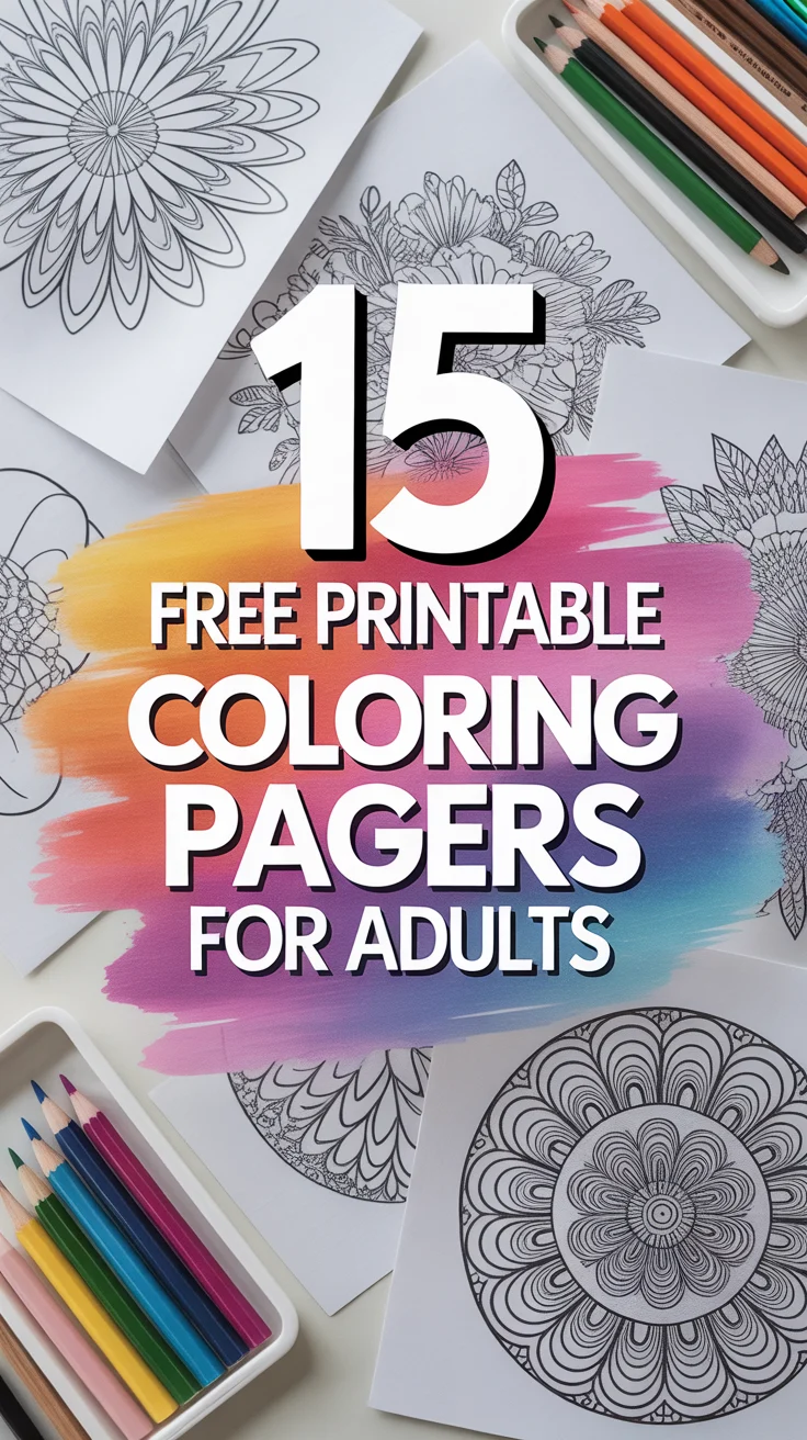 🖍️ 15 Free Printable Coloring Pages For Adults