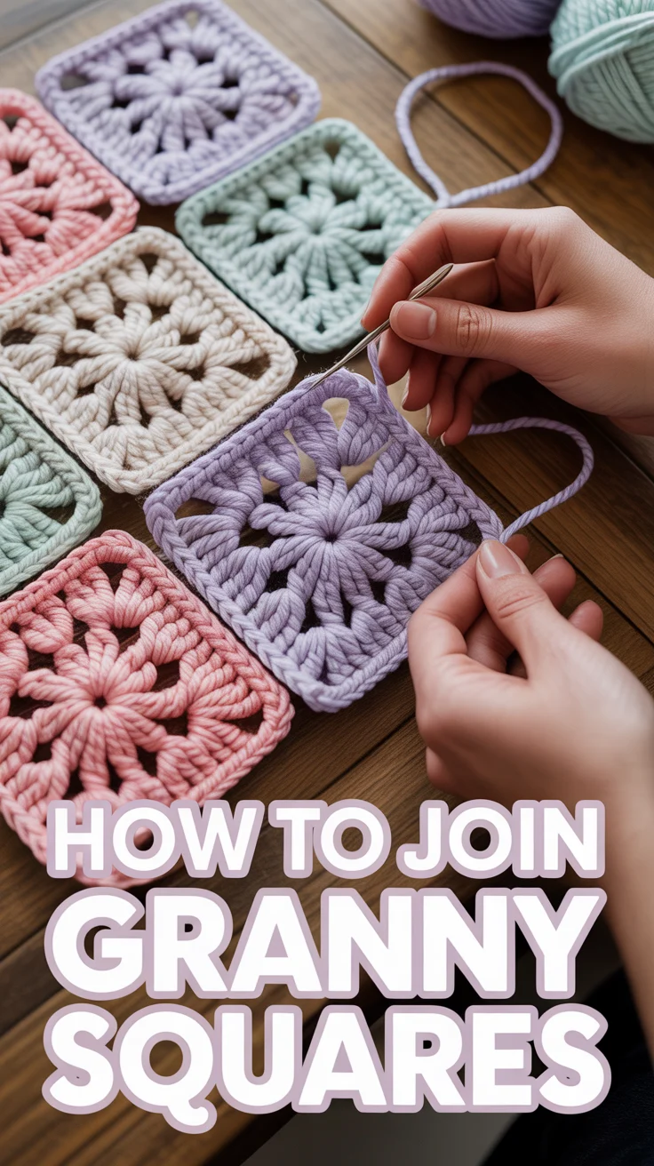 🧶 How To Join Granny Squares