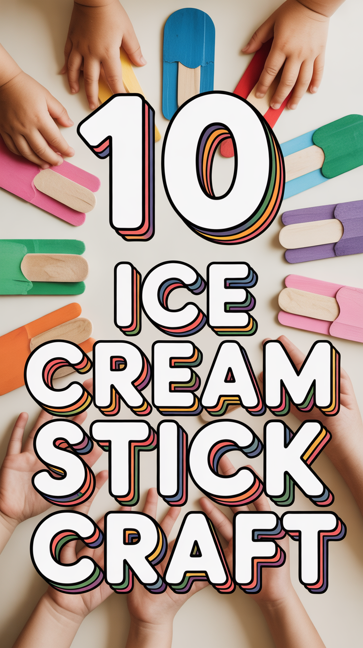 🍦 10 Ice Cream Stick Craft