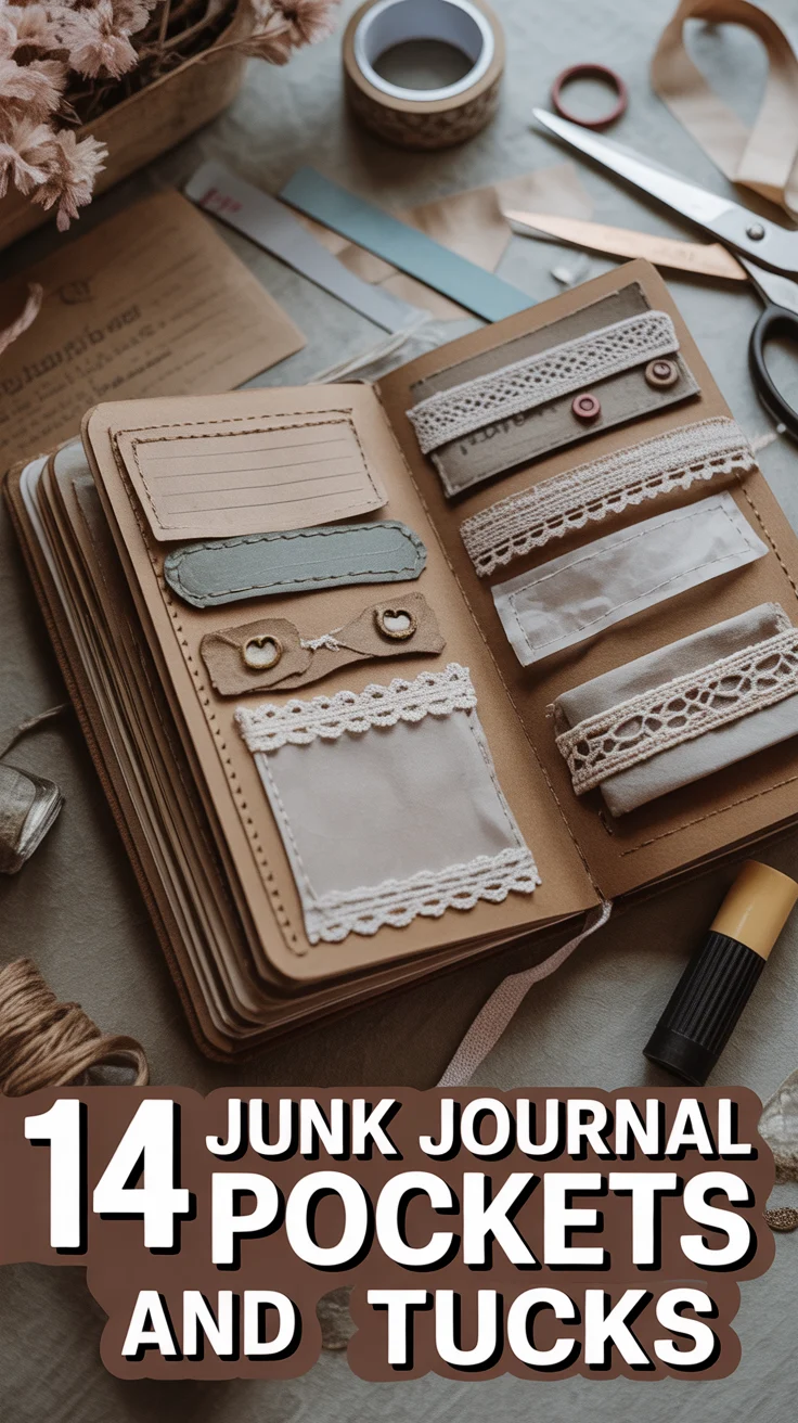 ✨ 14 Junk Journal Pockets And Tucks