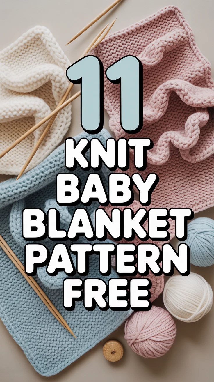 🧶 11 Knit Baby Blanket Pattern Free