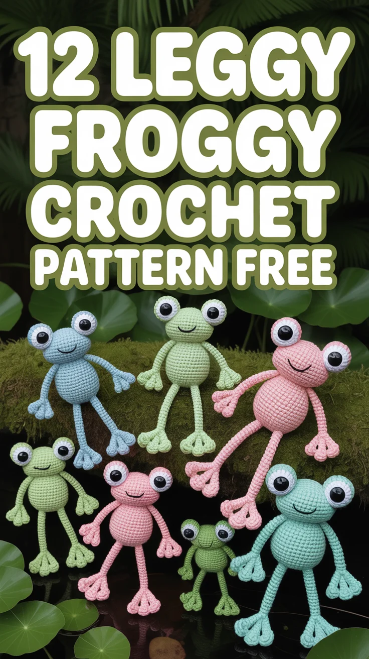 🐸 12 Leggy Froggy Crochet Pattern Free