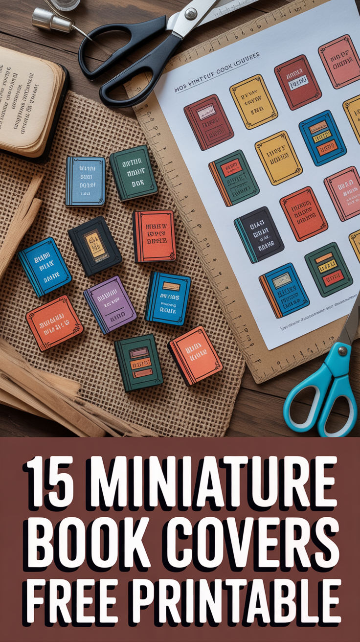 📚 15 Miniature Book Covers Free Printable