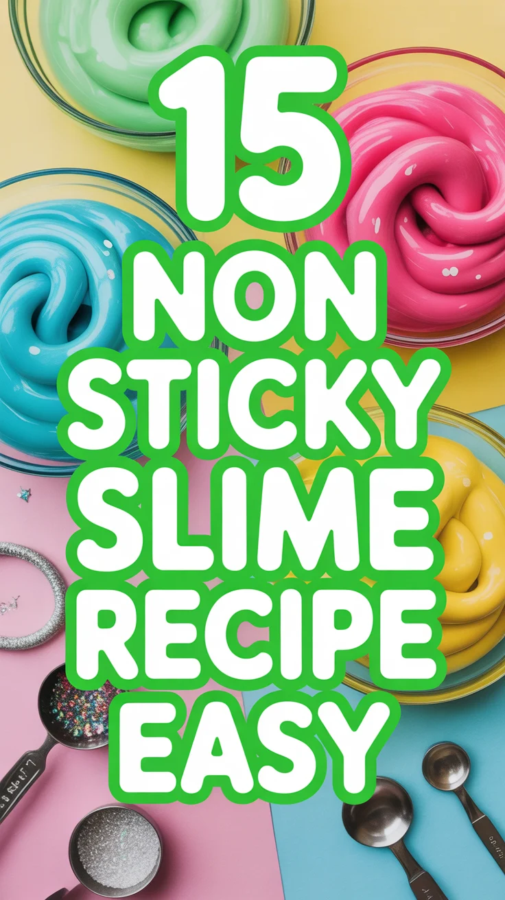 🧪 15 Non Sticky Slime Recipe Easy
