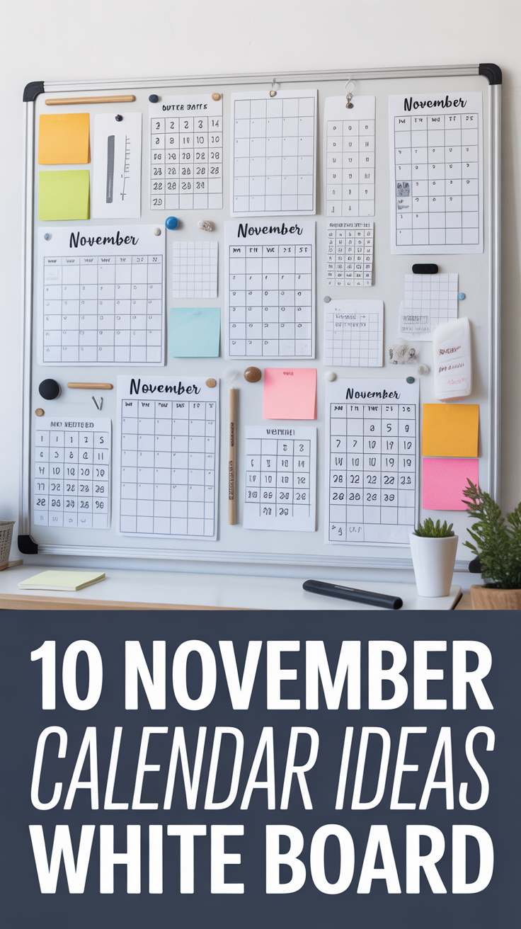 🗓️ 10 November Calendar Ideas White Board