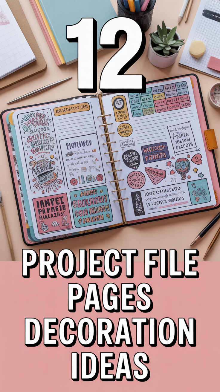 🎨 12 Project File Pages Decoration Ideas