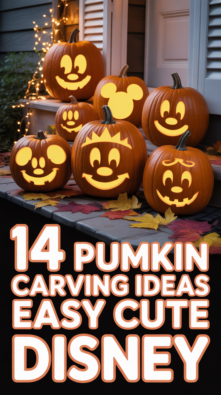 🎃 14 Pumkin Carving Ideas Easy Cute Disney